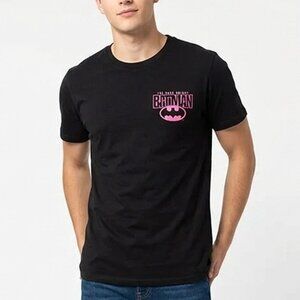 Batman Dark Knight 100% Cotton T-Shirt Black Top Lightweight DC Comics Logo Tee